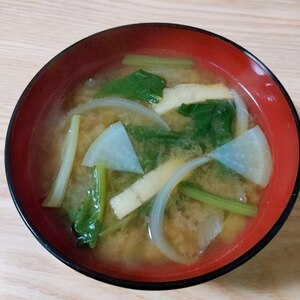 冷凍野菜でお手軽味噌汁